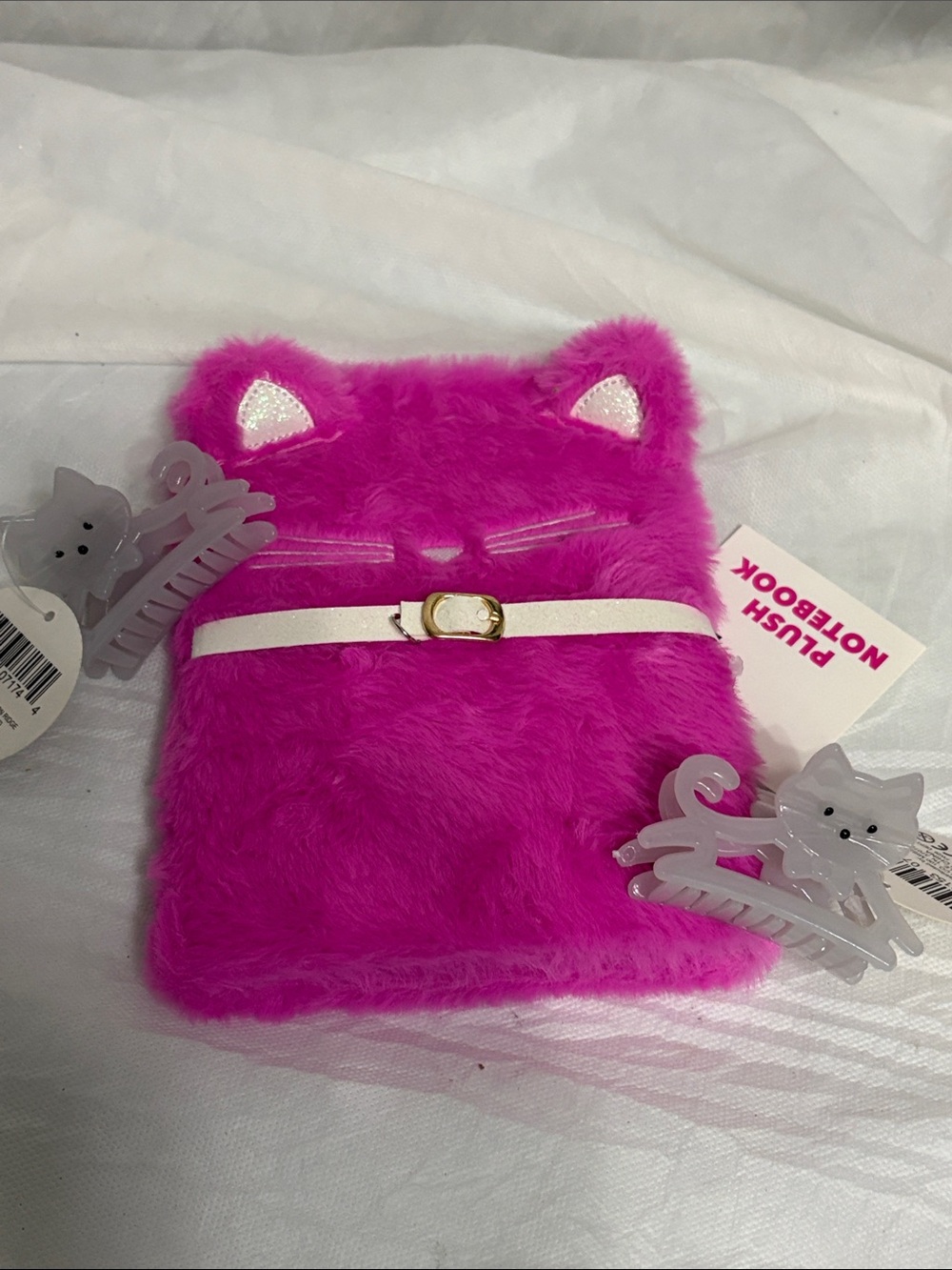 Plush Cat Notebook & Hair Claws